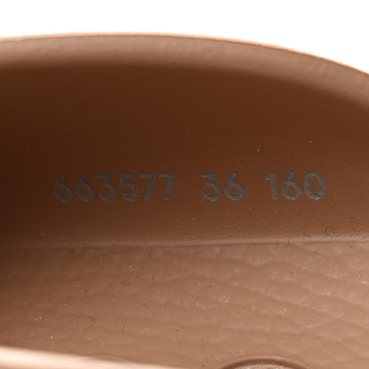Gucci Rubber GG Monogram Perforated Elea Platform 55mm Lug Sole Sandals 36 Vintage Camel 9 of 10