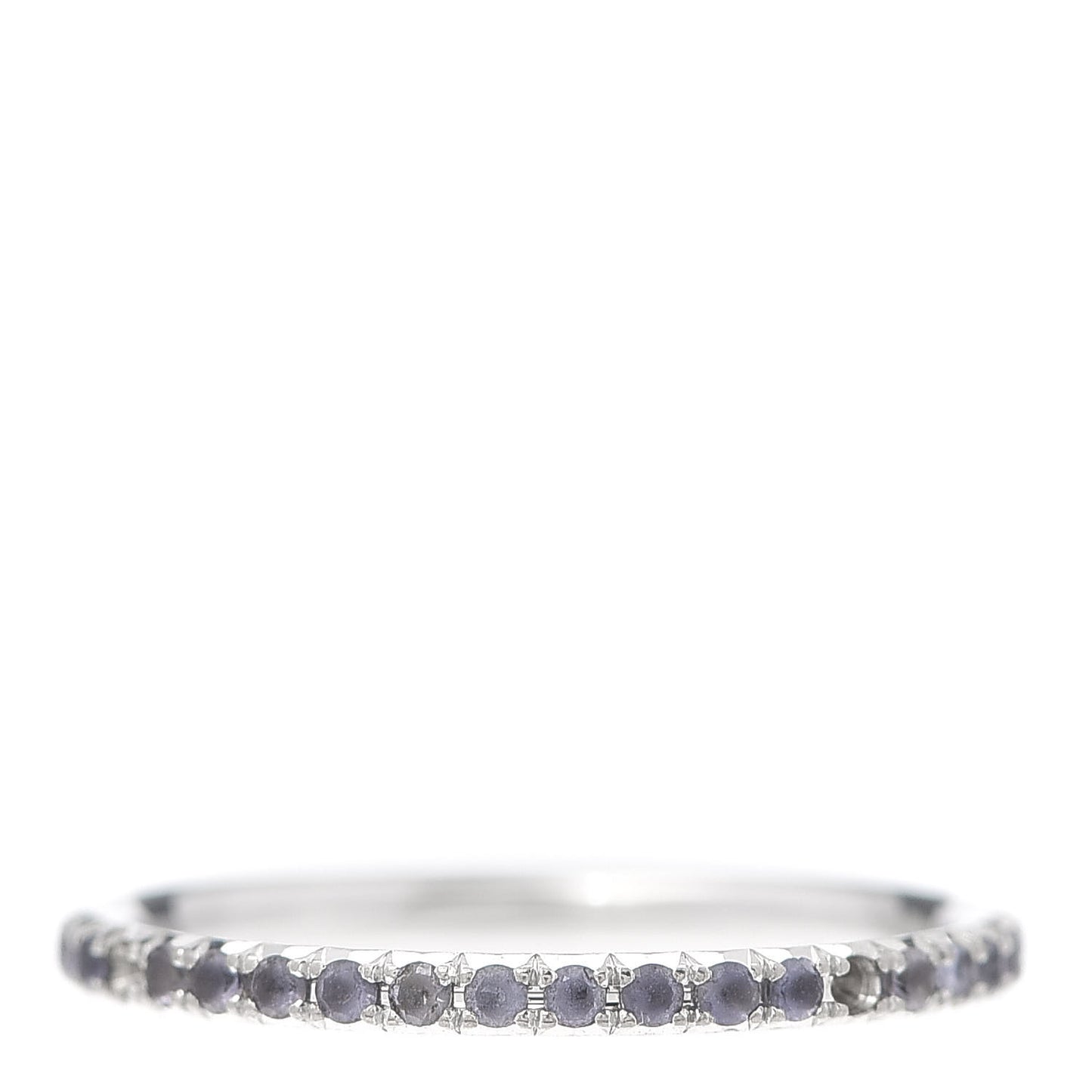 18K White Gold Amethyst Metro Eternity Band Ring 48 4.5