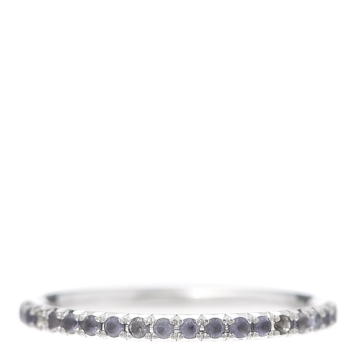 Tiffany 18K White Gold Amethyst Metro Eternity Band Ring 48 4.5 3 of 7
