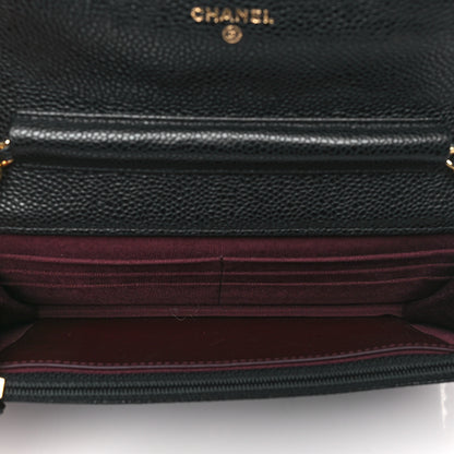 Chanel Caviar Quilted Wallet on Chain WOC Black 5 of 11