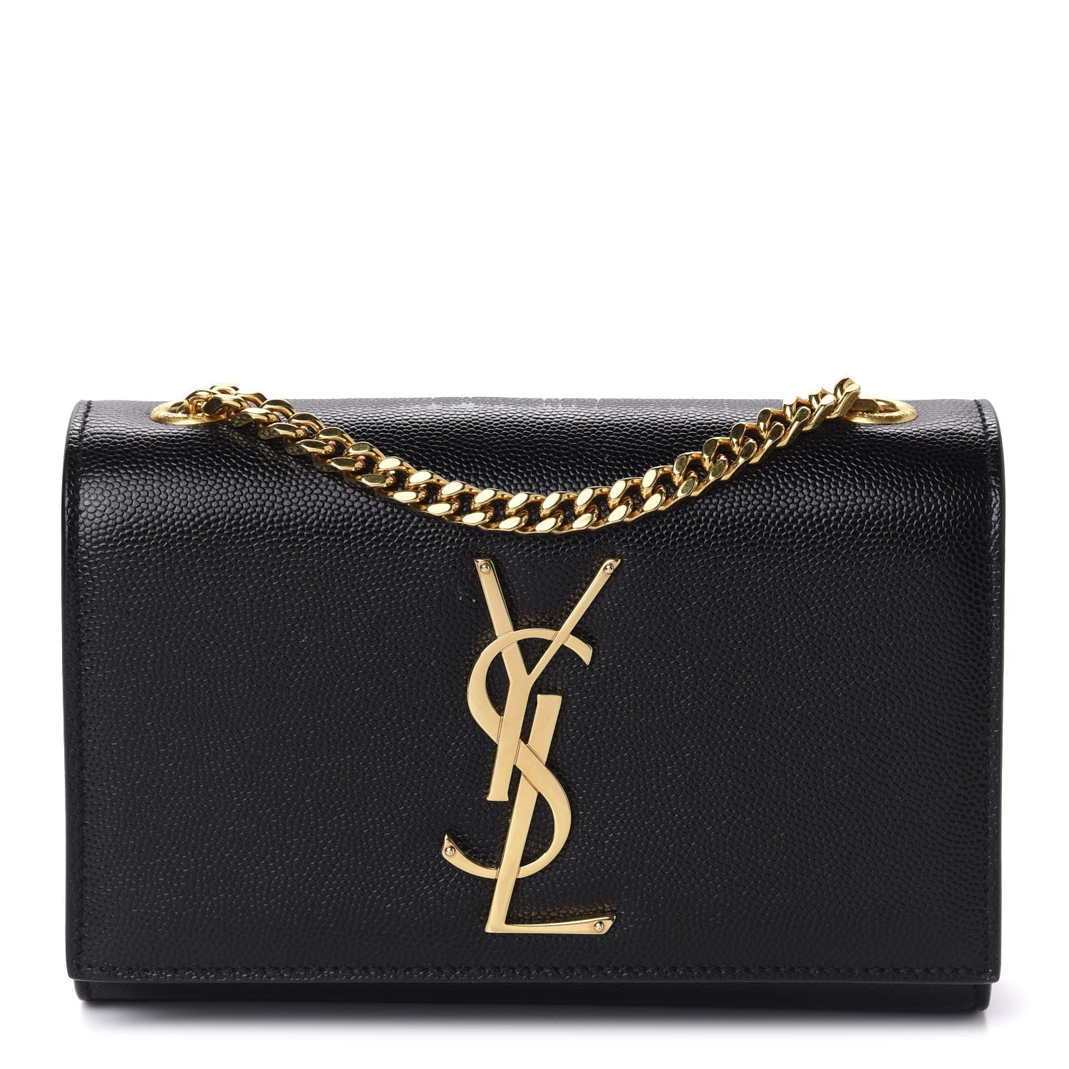 Saint Laurent Grain De Poudre Small Monogram Kate Satchel Black 1 of 10