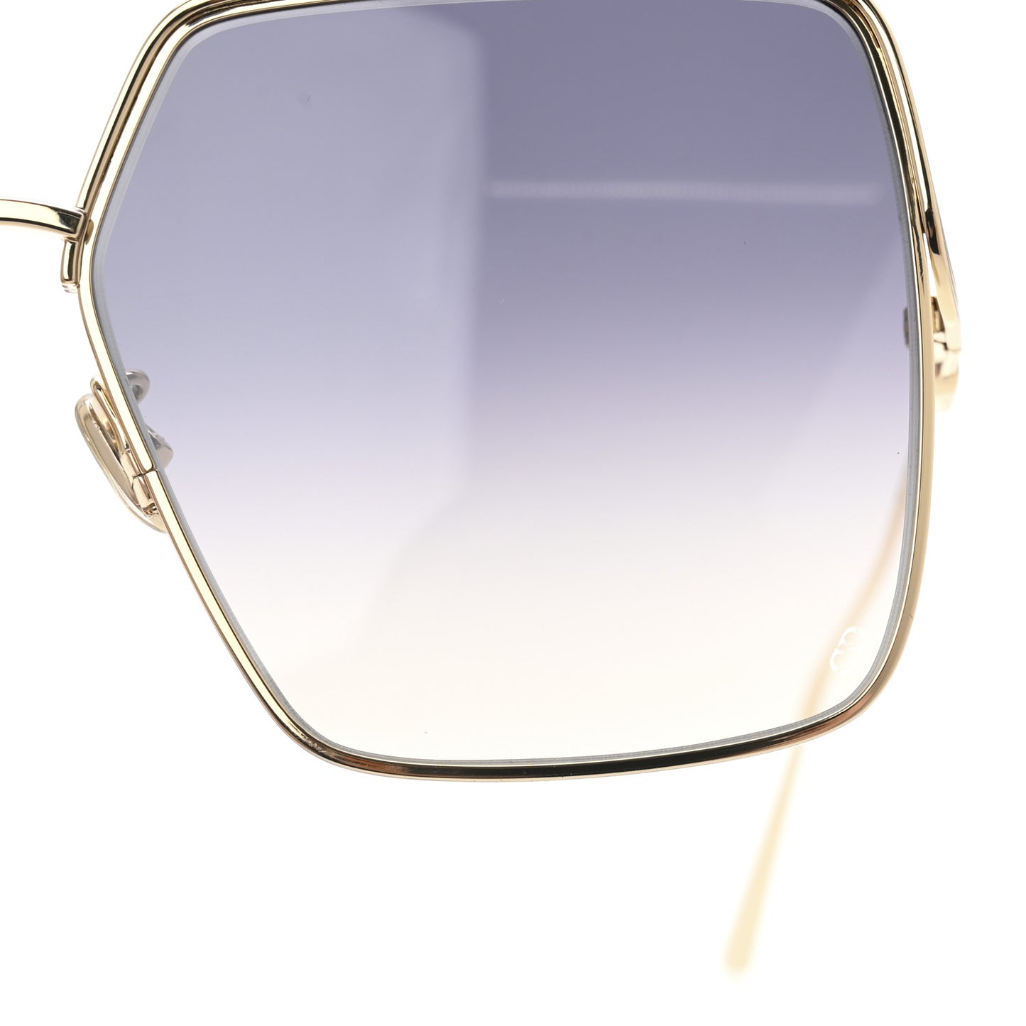 Metal EverDior Square Sunglasses Blue Gold