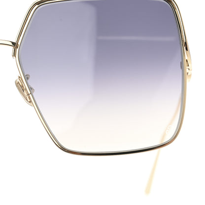 Christian Dior Metal EverDior Square Sunglasses Blue Gold 8 of 9