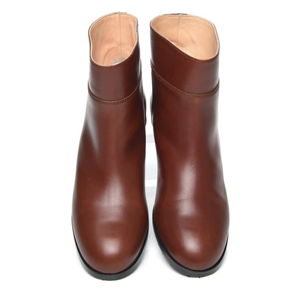 Chanel Lambskin CC Ankle Boots 40 Marron 5 of 13