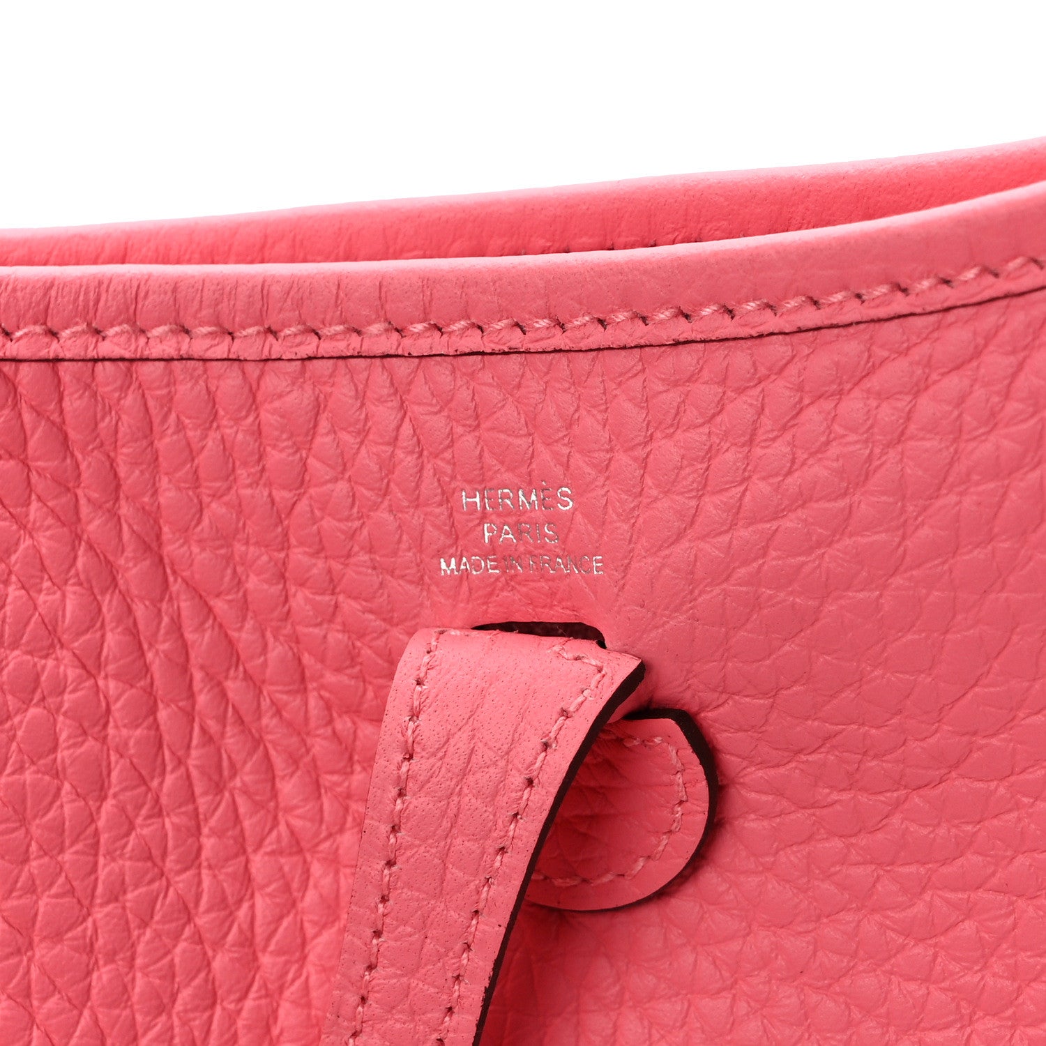 Hermes Taurillon Clemence Amazone Evelyne TPM Rose Azalee Rouge Pivoine 6 of 11