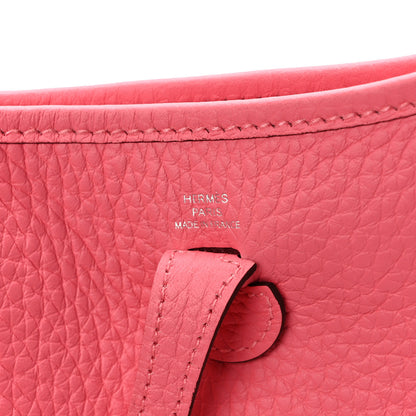 Hermes Taurillon Clemence Amazone Evelyne TPM Rose Azalee Rouge Pivoine 6 of 11