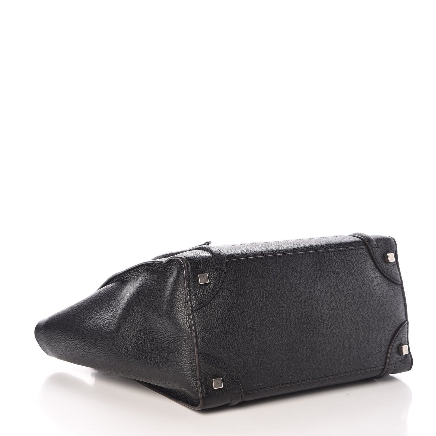 Drummed Calfskin Mini Luggage Black