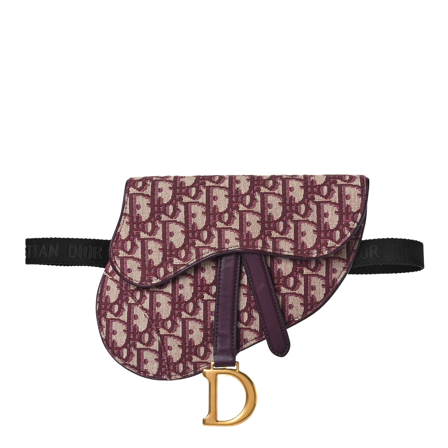 Oblique Saddle Pouch Bordeaux