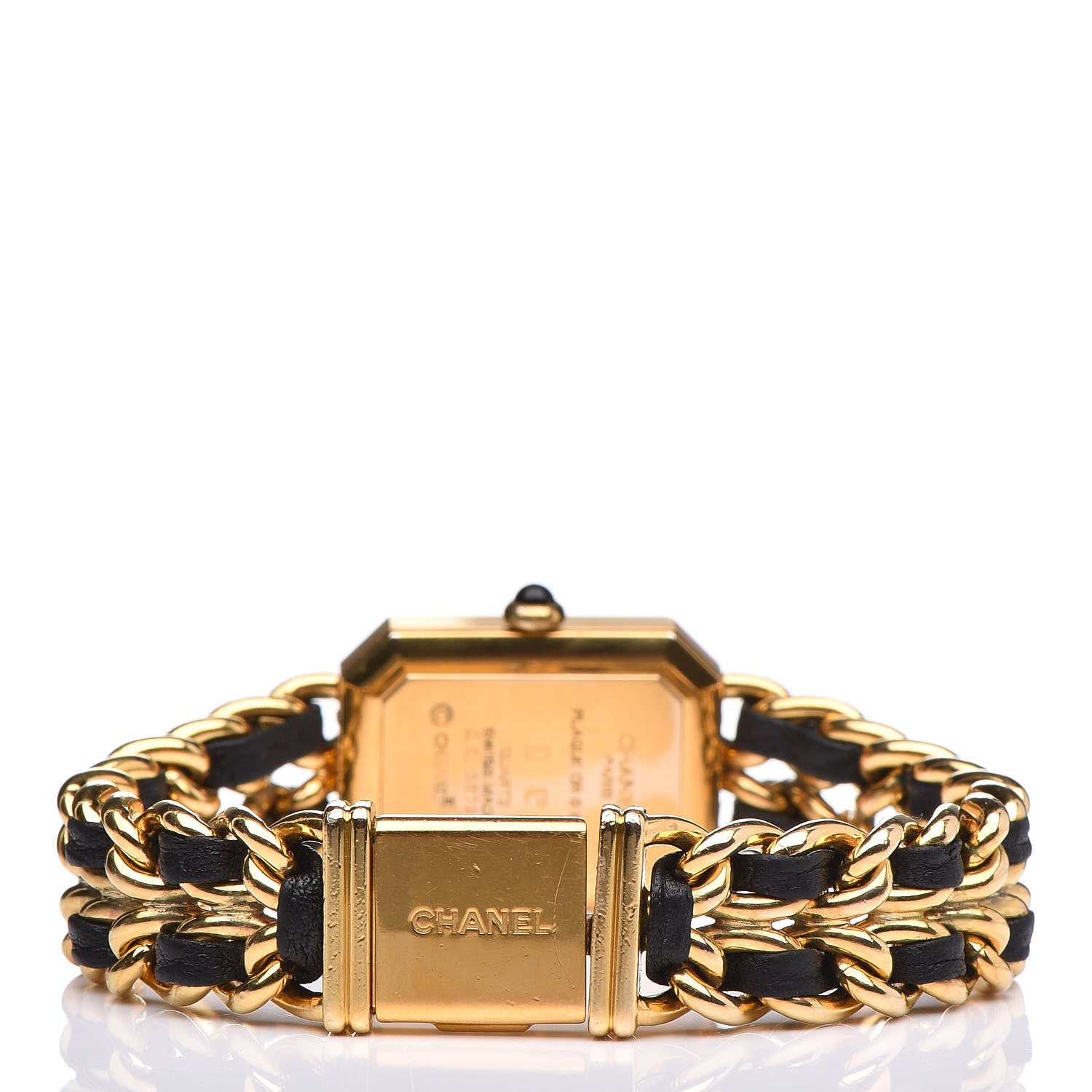 Chanel Stainless Steel Lambskin 20mm Chain Premiere Quartz Watch Gold L 4 of 6
