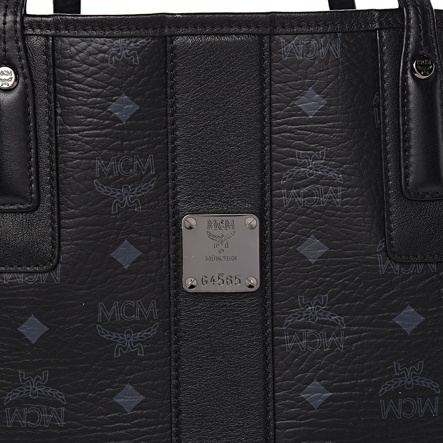 MCM Visetos Medium Liz Reversible Shopper Tote Black 17 of 17