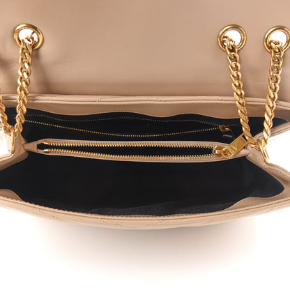 Saint Laurent Calfskin Y Quilted Monogram Medium Loulou Chain Satchel Dark Beige 5 of 9