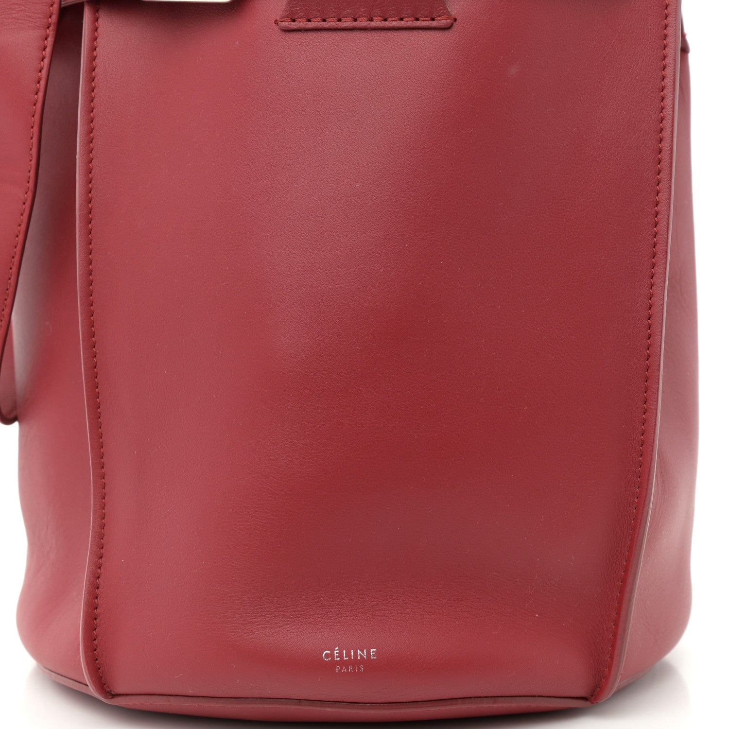 Celine Supple Grained Calfskin Big Bag Bucket Red 8 of 11