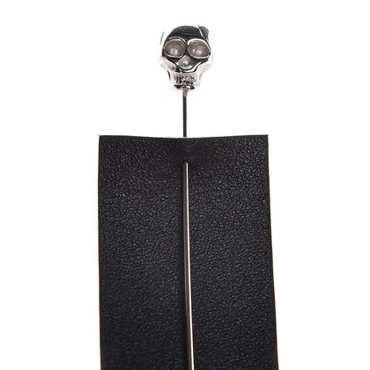 Christian Dior Lambskin Atelier Skull Brooch Silver 7 of 8