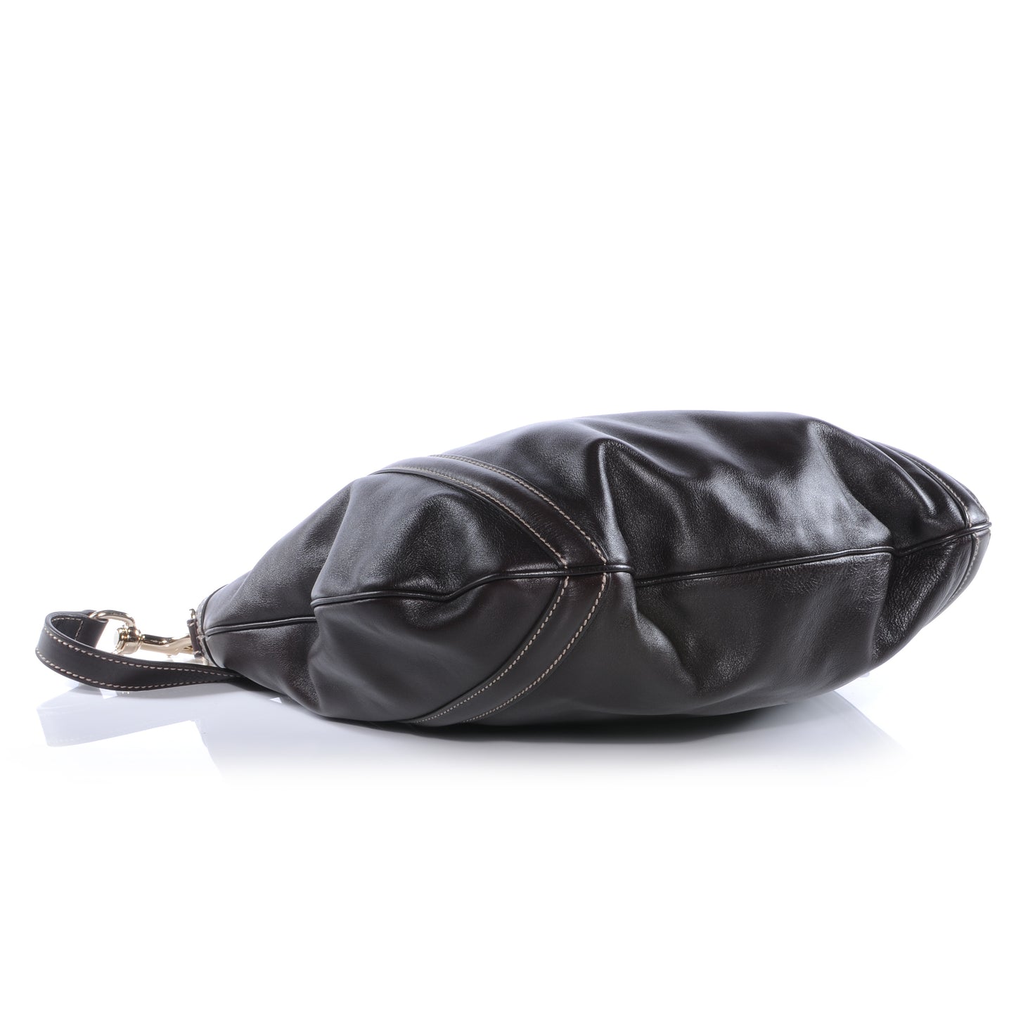 Leather Medium Britt Bag Dark Brown