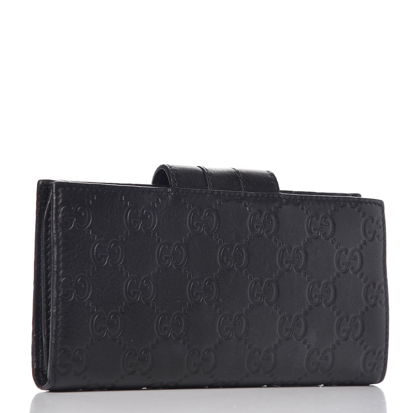 Guccissima Ladies Web Long Wallet Black