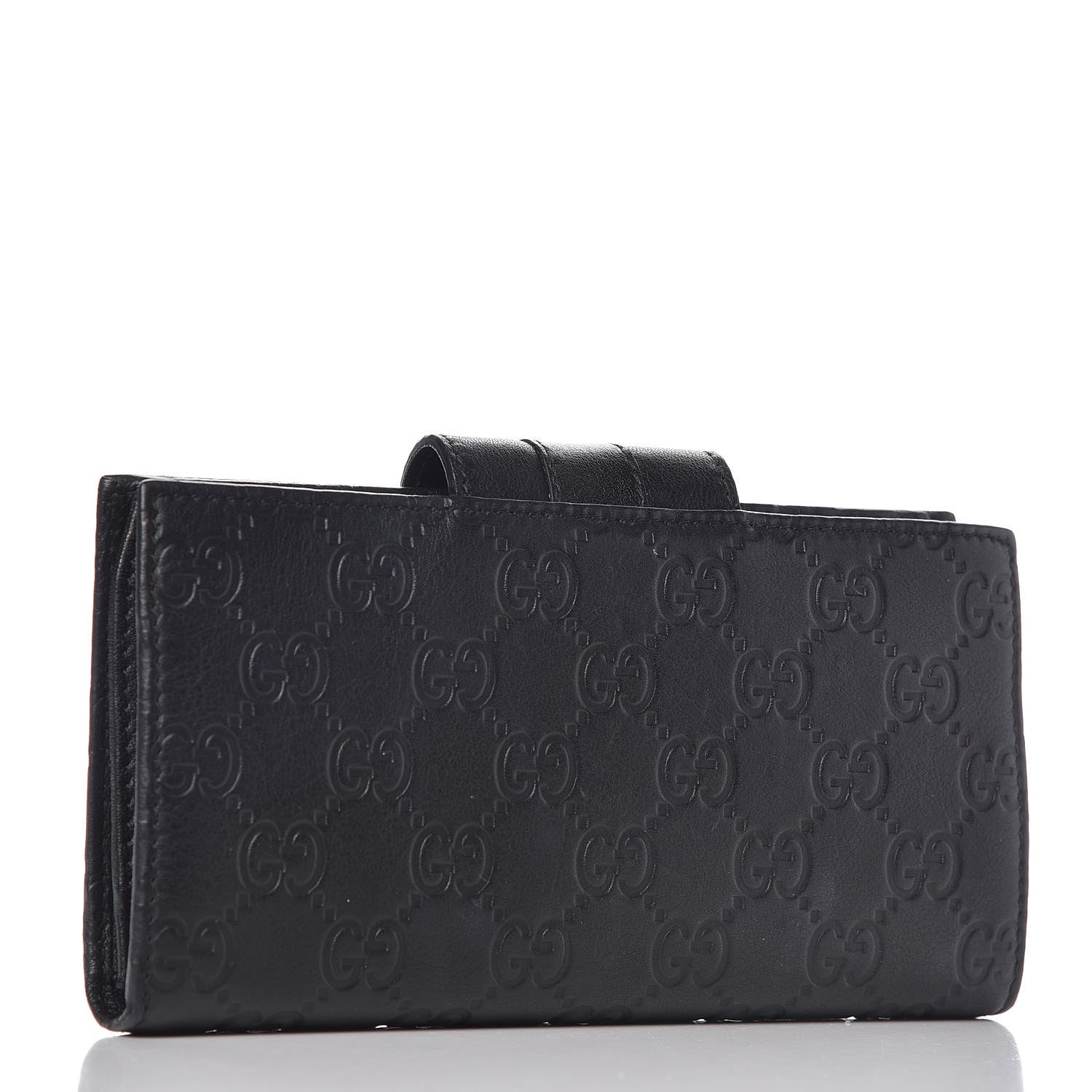 Gucci Guccissima Ladies Web Long Wallet Black 3 of 10
