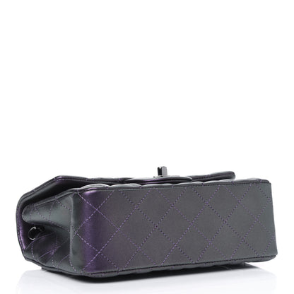 Chanel Metallic Lambskin Quilted Mini Rectangular Flap Purple 3 of 4