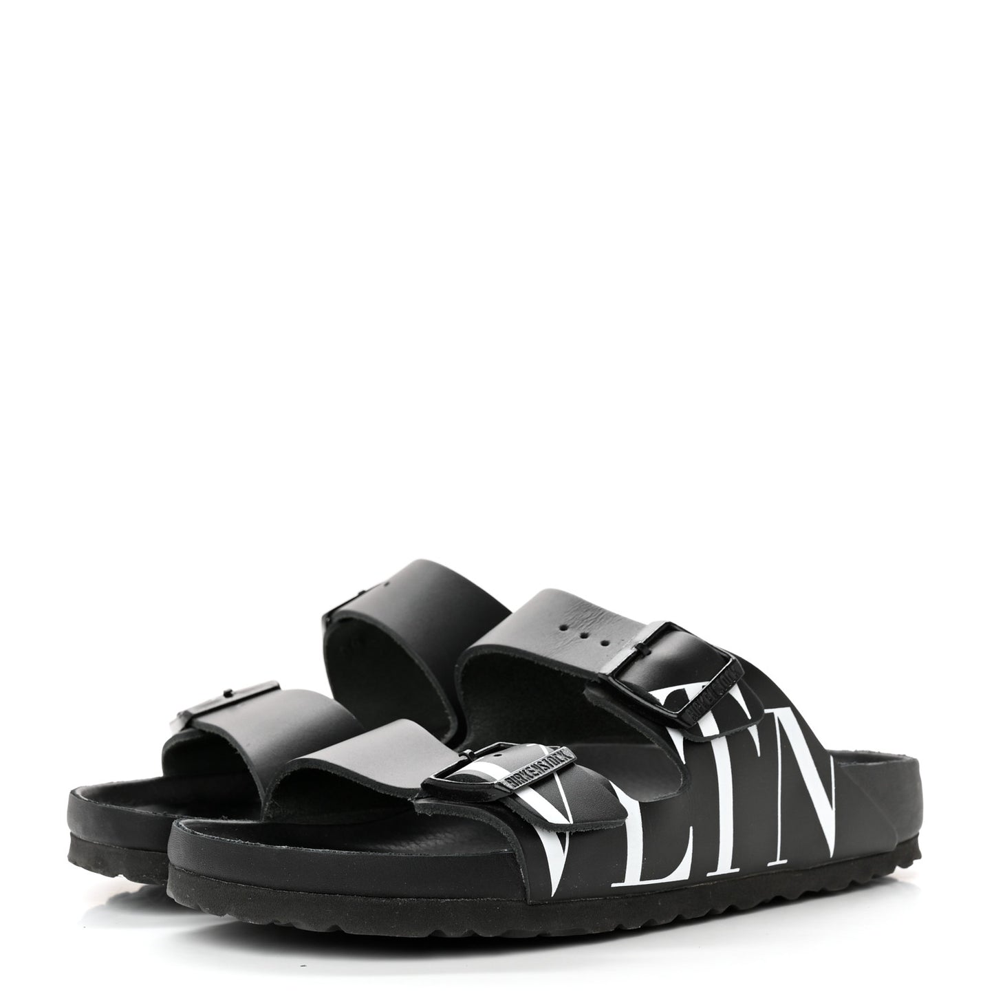 Calfskin VLTN Birkenstock Slide Sandals 39 Black