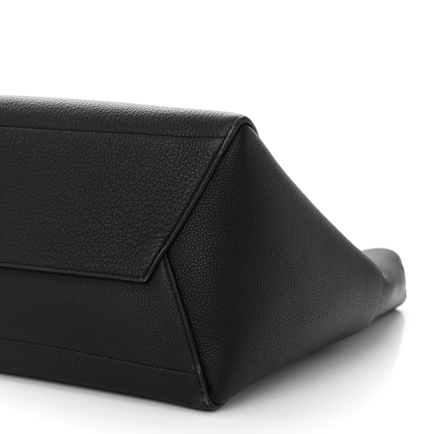 Soft Grained Calfskin Sangle Bucket Bag Black