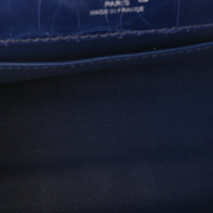 Hermes Shiny Alligator Kelly Pochette Bleu De Malte 5 of 11
