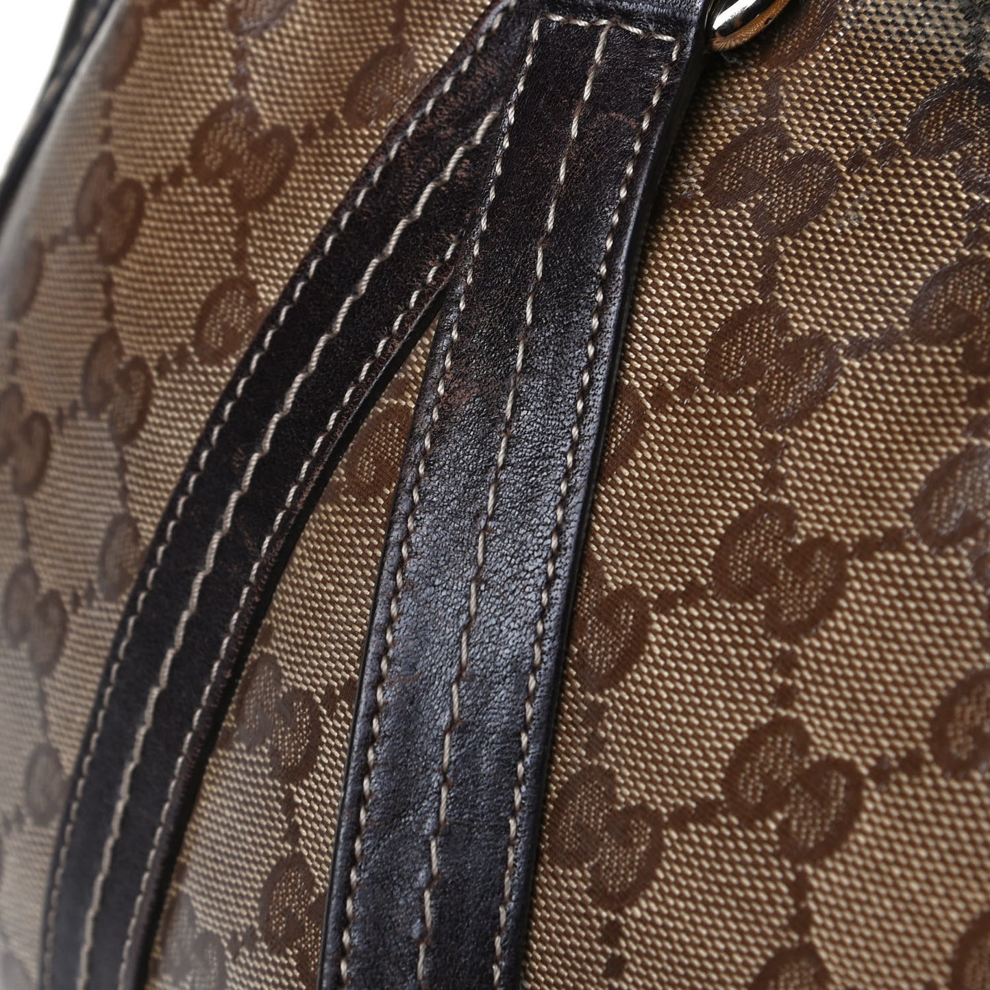 Crystal Monogram Large Duchessa Boston Dark Brown