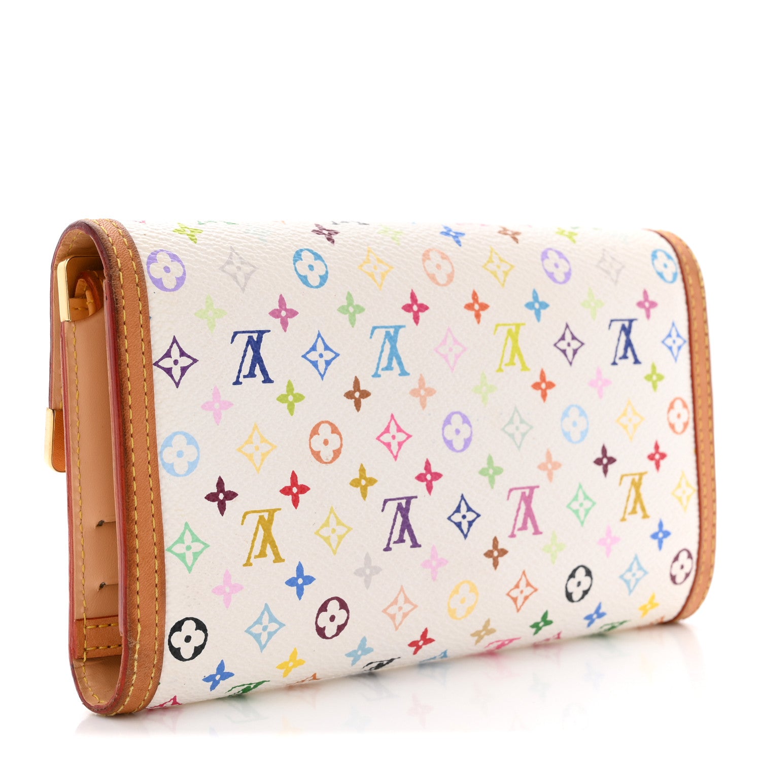 Louis Vuitton Monogram Multicolor Porte Tresor International Wallet White 3 of 10