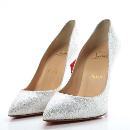 Christian Louboutin Glitter Givre Pigalle Follies 100 Pumps 37 White 3 of 9