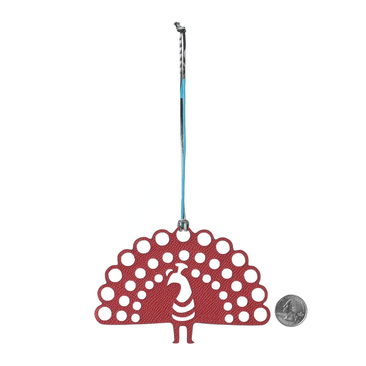 Epsom Togo Petit H Peacock Bag Charm Multicolor