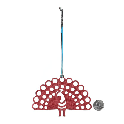 Hermes Epsom Togo Petit H Peacock Bag Charm Multicolor 4 of 8