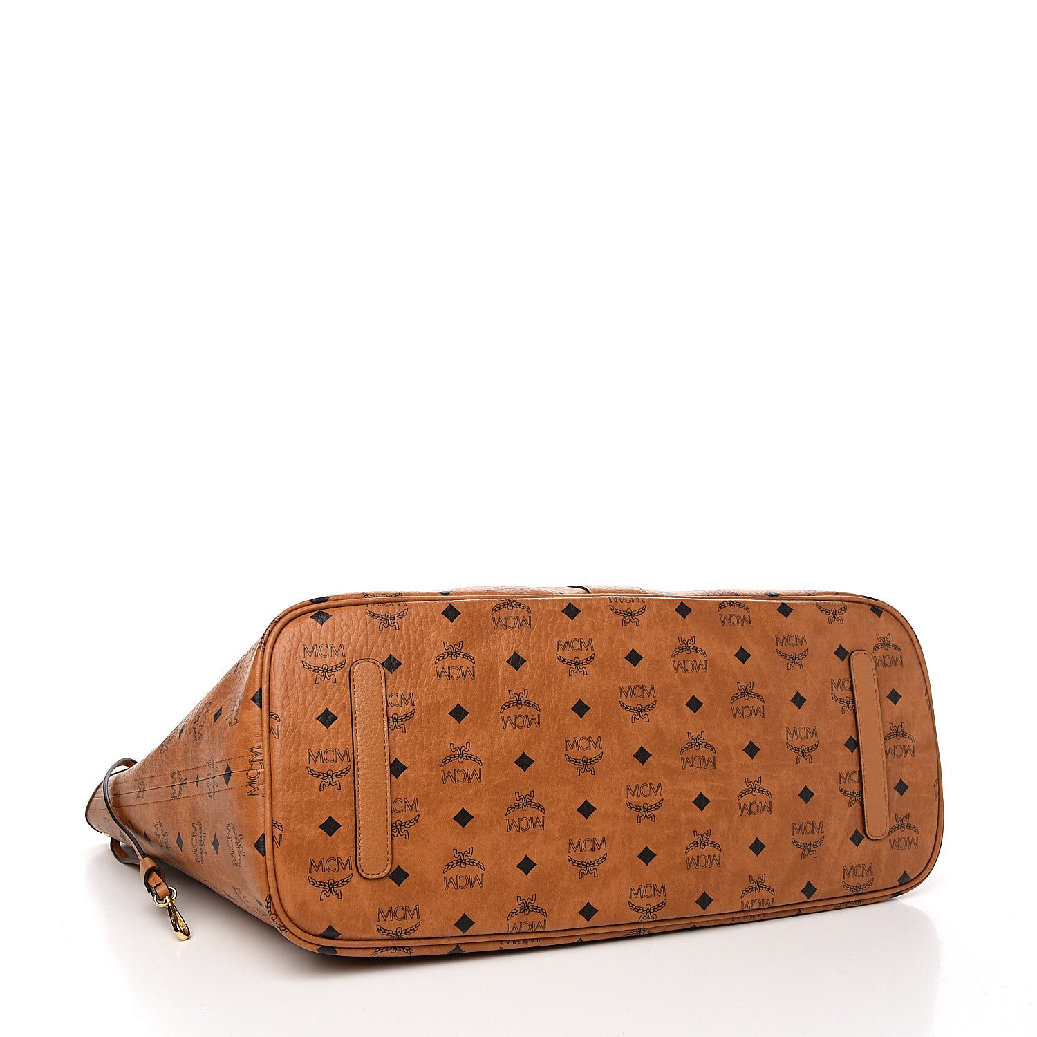 MCM Visetos Large Liz Reversible Shopper Tote Cognac 4 of 15