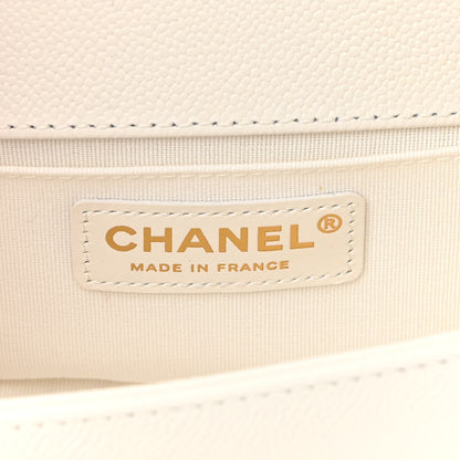 Chanel Caviar Quilted Small Boy Flap White 6 of 12