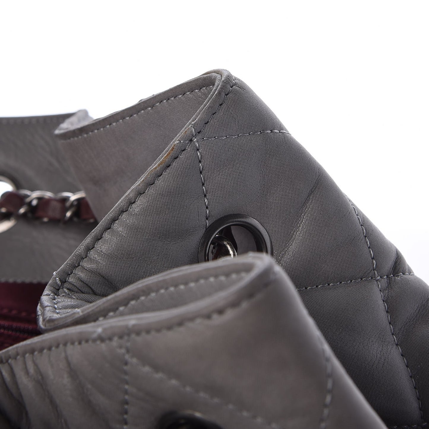 Iridescent Calfskin Quilted In The Mix Backpack Grey