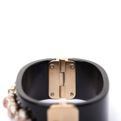Chanel Resin Gripoix CC Cuff Black 8 of 13