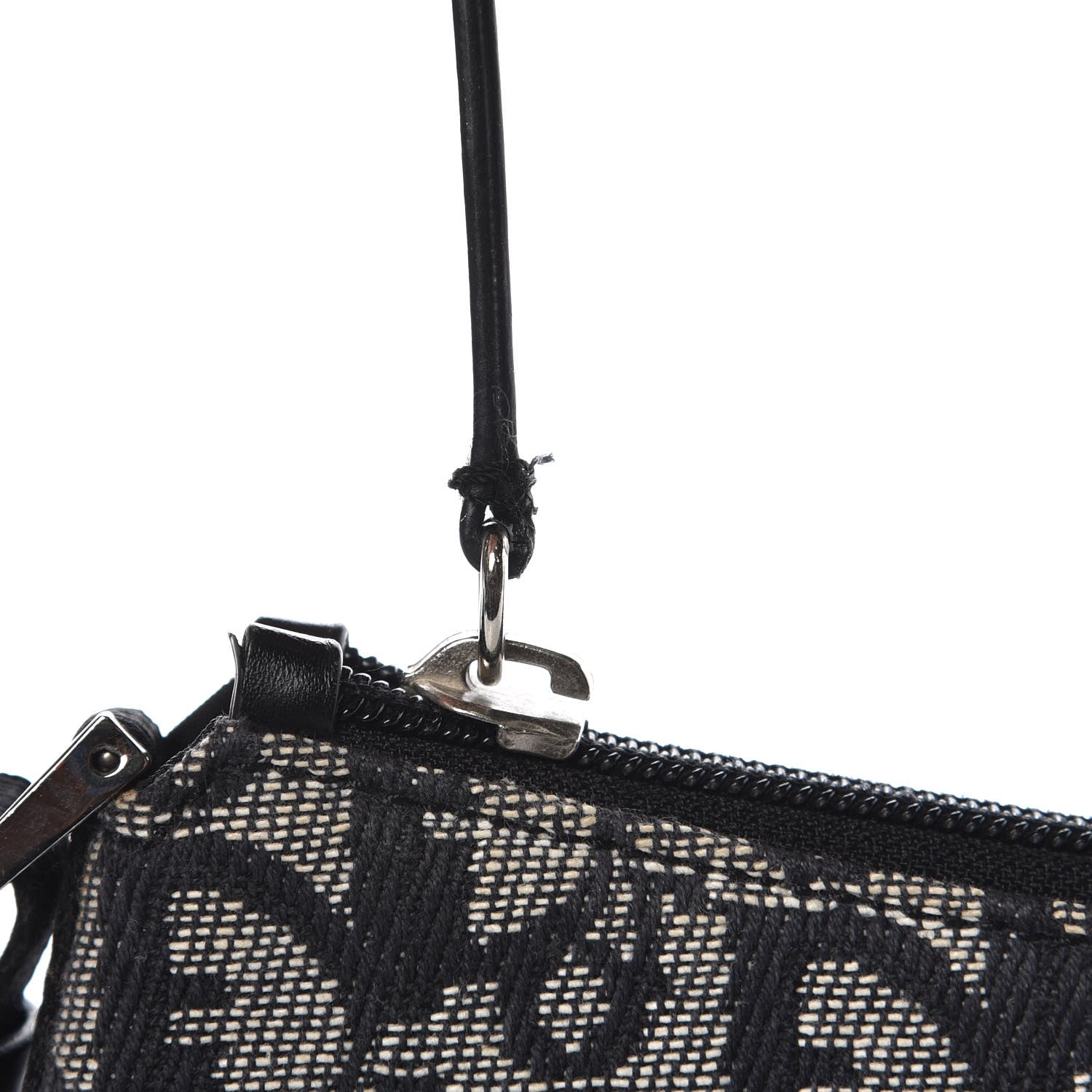 Christian Dior Monogram Shoulder Bag Pochette Black 8 of 10