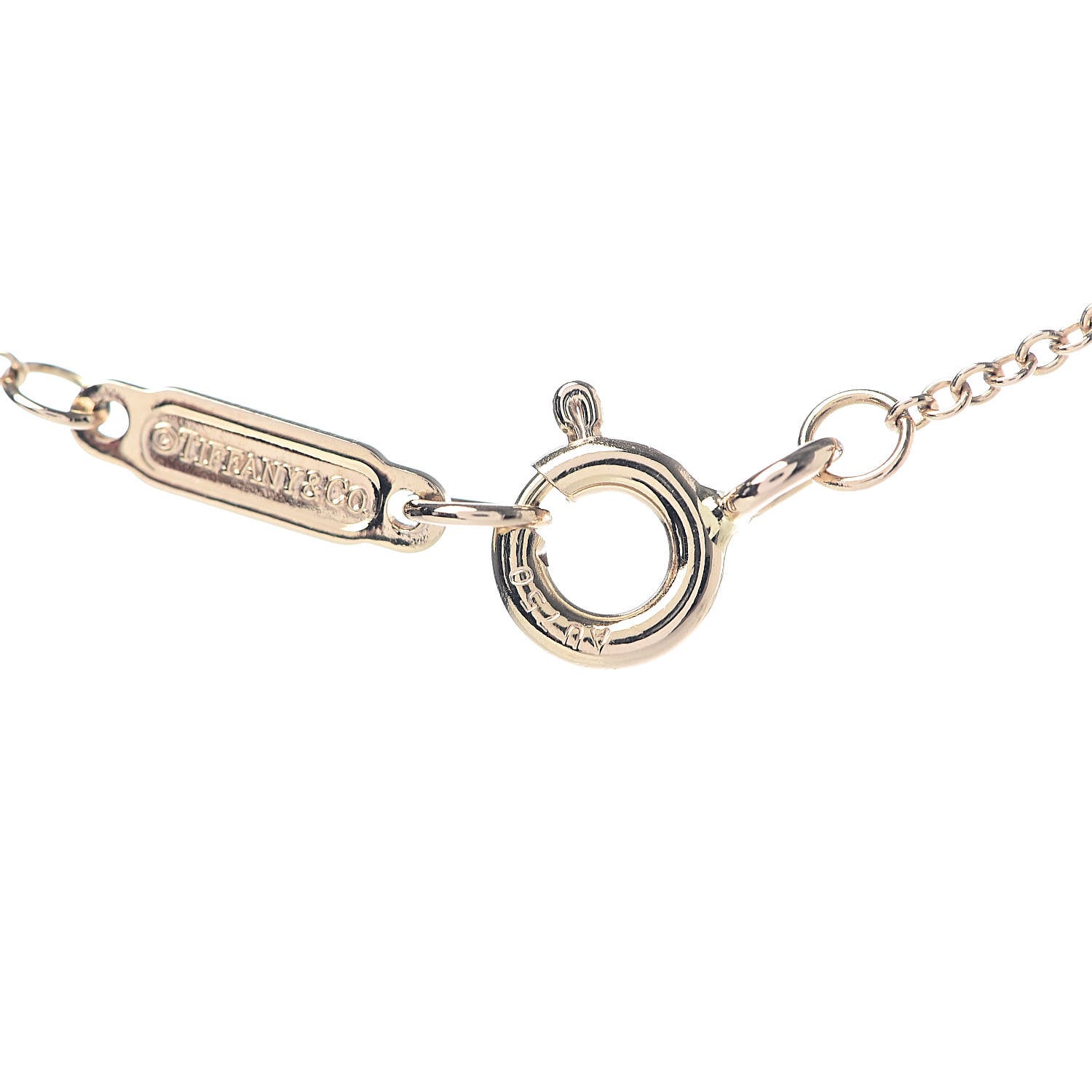 Tiffany 18K Yellow Gold Diamond Heart Pendant Necklace 6 of 9