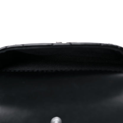 Chanel Patent Quilted Belt In Love Double Mini Flap Waist Bag Black Pink 5 of 9