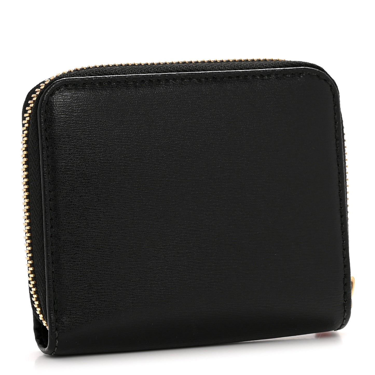Printed Calfskin Gancini Zip Around Wallet Black