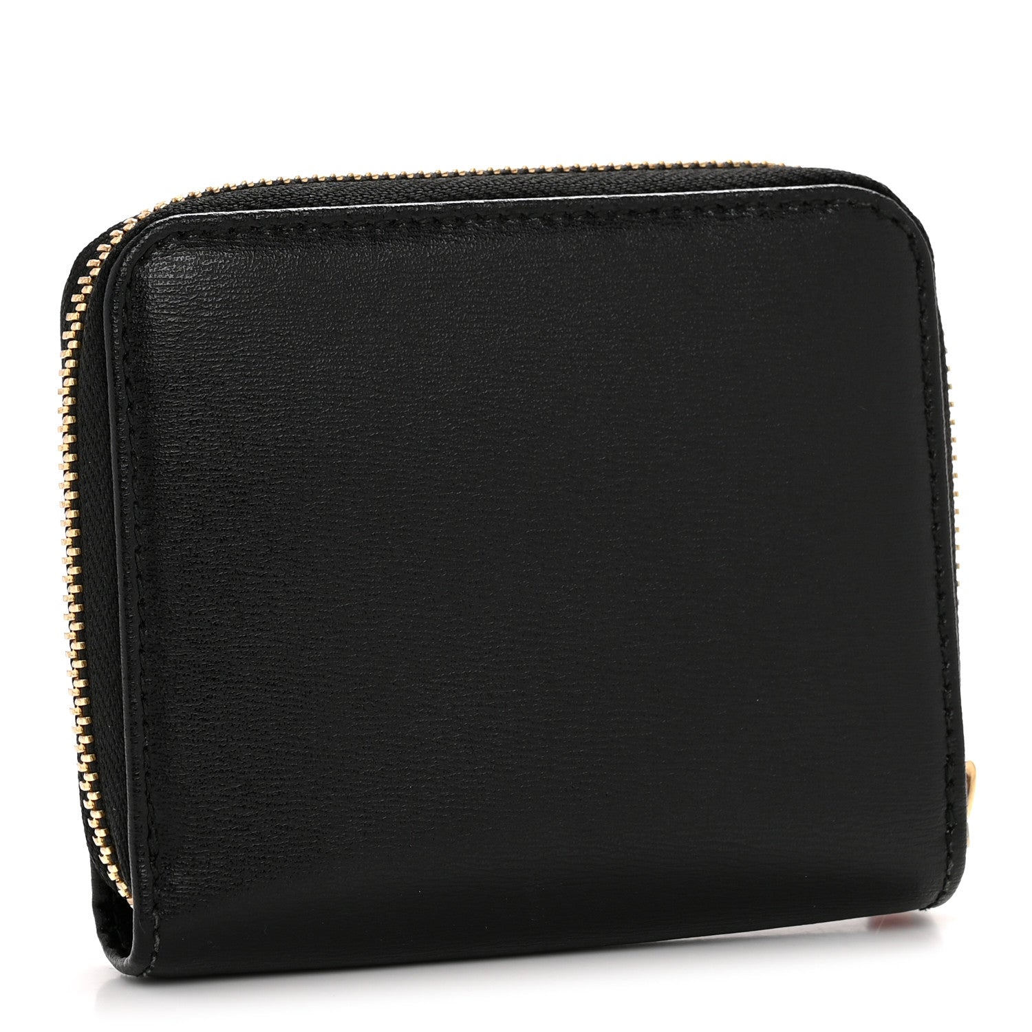 Salvatore Ferragamo Printed Calfskin Gancini Zip Around Wallet Black 3 of 9