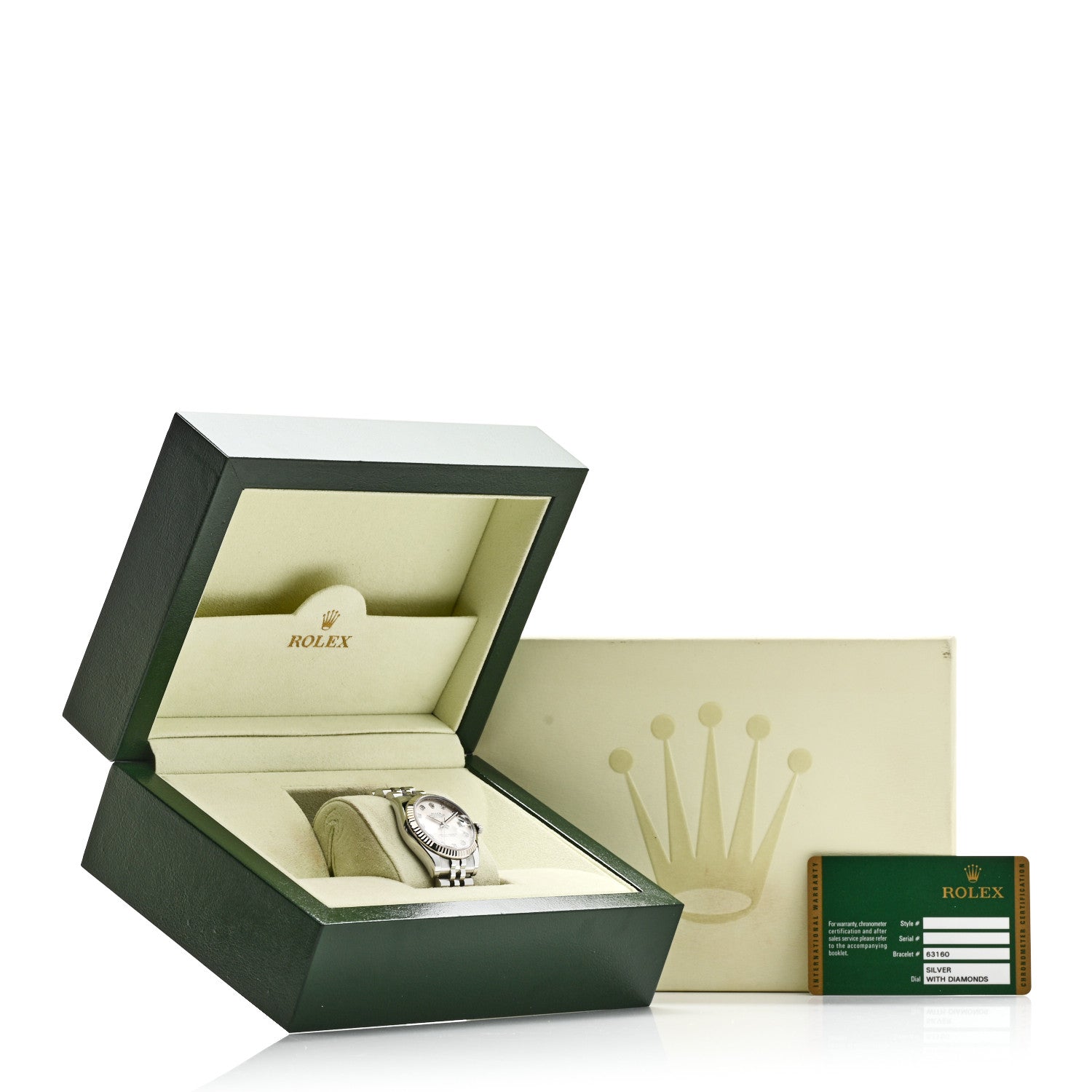 Rolex Stainless Steel 18K White Gold Diamond 31mm Oyster Perpetual Datejust Watch Silver 178274 5 of 5
