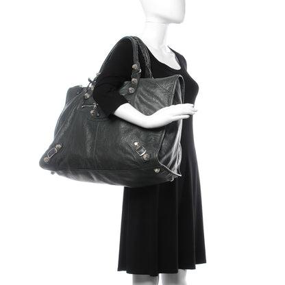Balenciaga Agneau Giant 21 Silver Hardware Weekender Anthracite 2 of 9