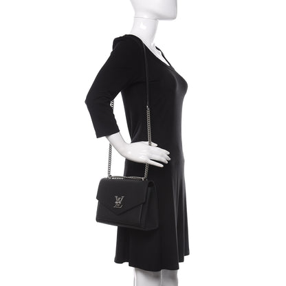 Louis Vuitton Soft Calfskin My Lockme Chain Bag BB Black 2 of 9