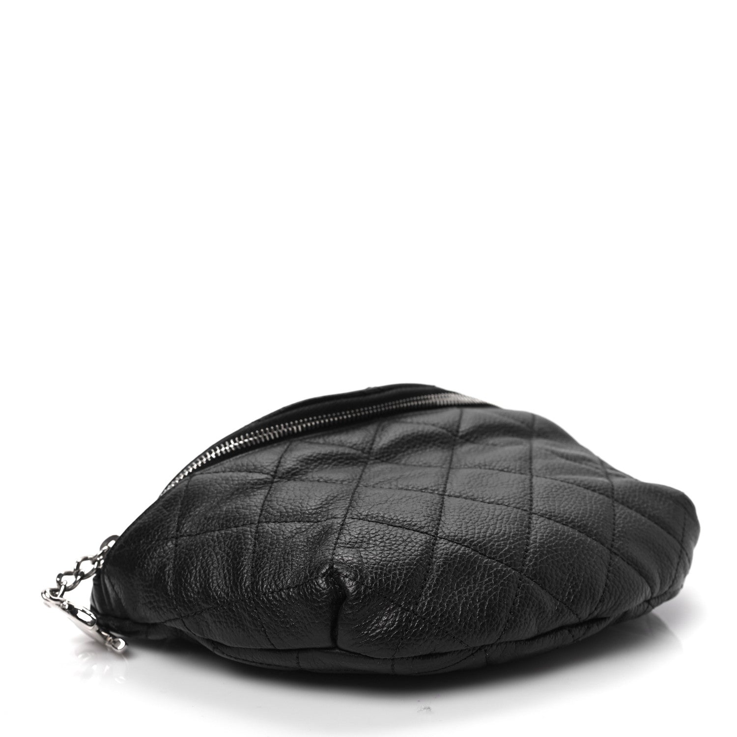Chanel Grained Calfskin Quilted Waist Belt Bag Black 4 of 8