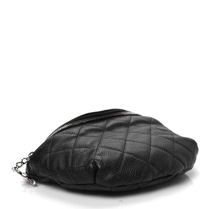 Chanel Grained Calfskin Quilted Waist Belt Bag Black 4 of 8