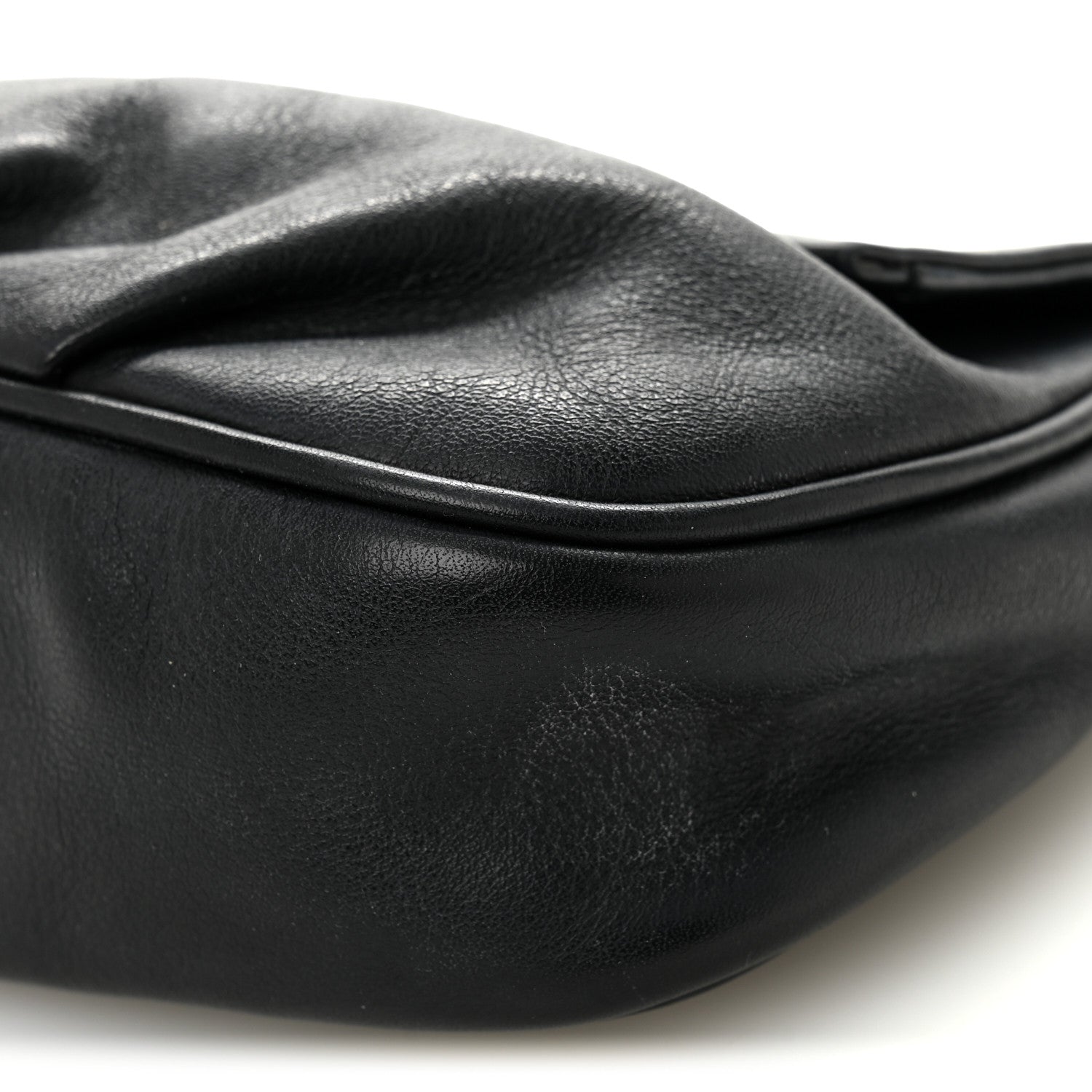 Fendi Vitello Flamingo Fendista Pouchette Crossbody Black 10 of 10