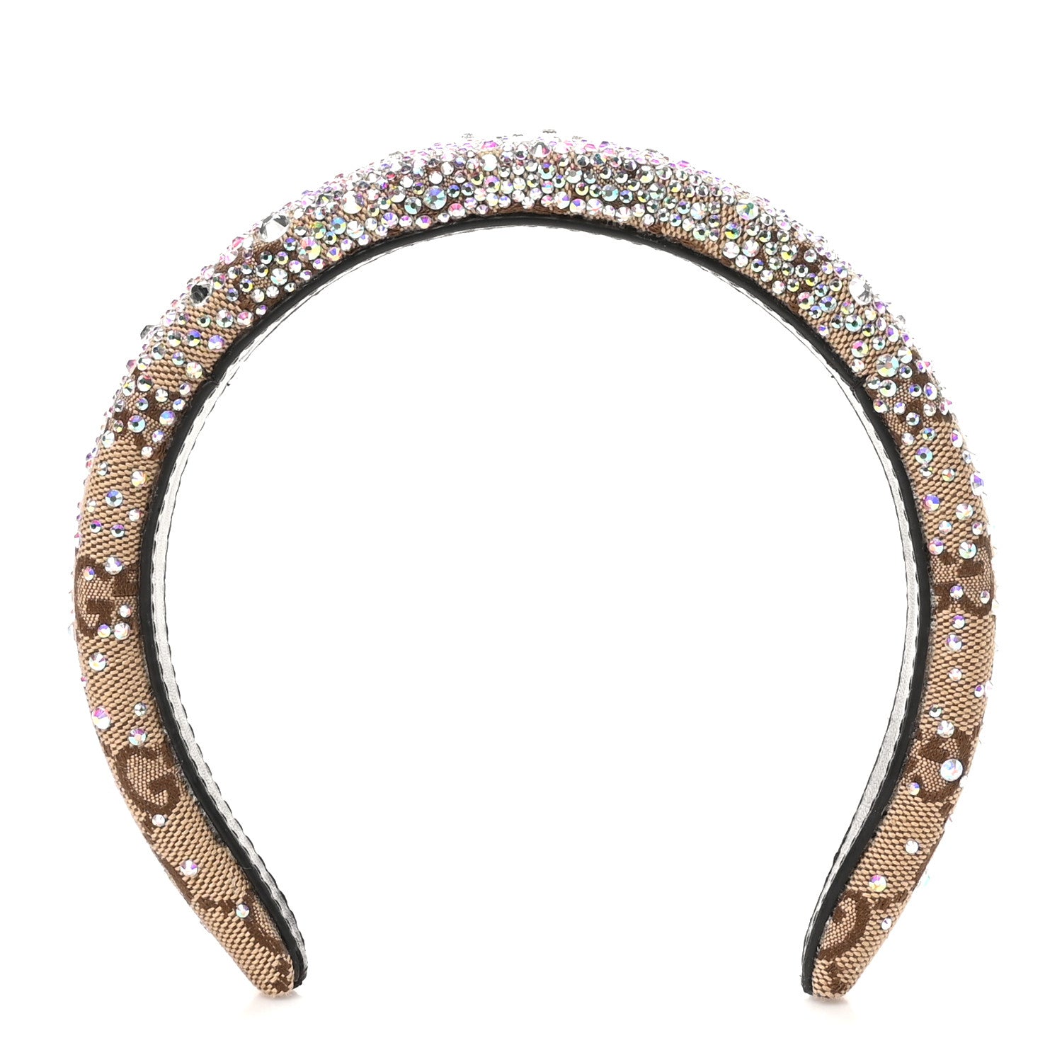 Gucci GG Canvas Crystal Monogram Headband Brown 1 of 4