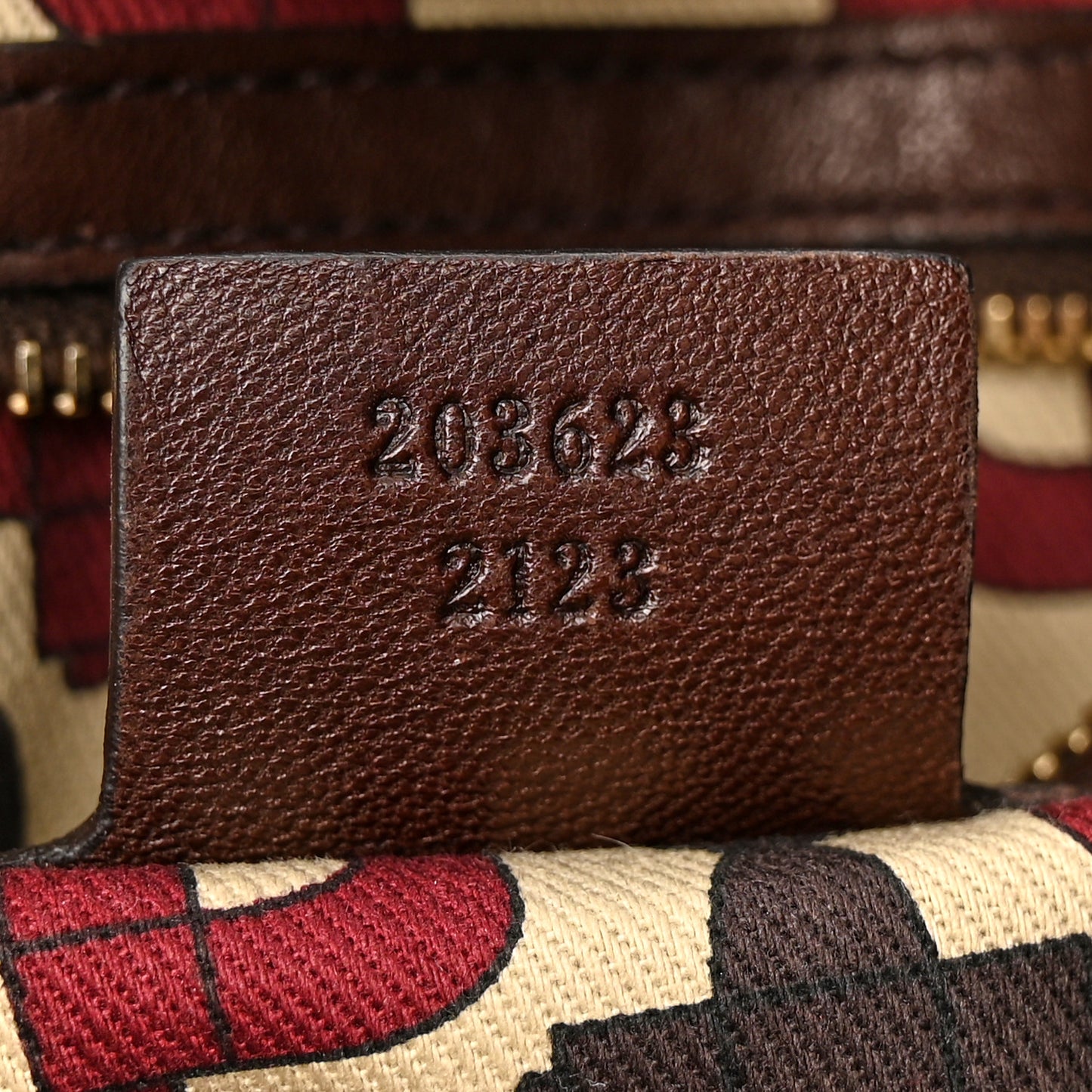 Guccissima Studded Pelham Shoulder Bag Dark Brown