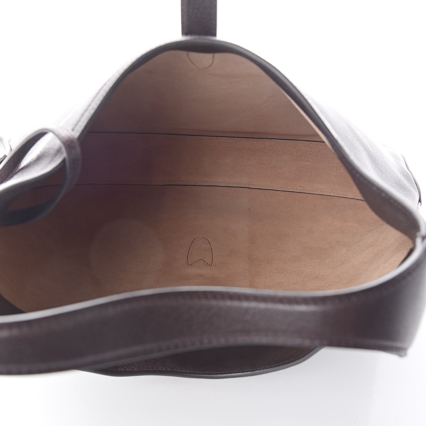 Soft Grained Calfskin Web Large Jackie Hobo Dark Brown