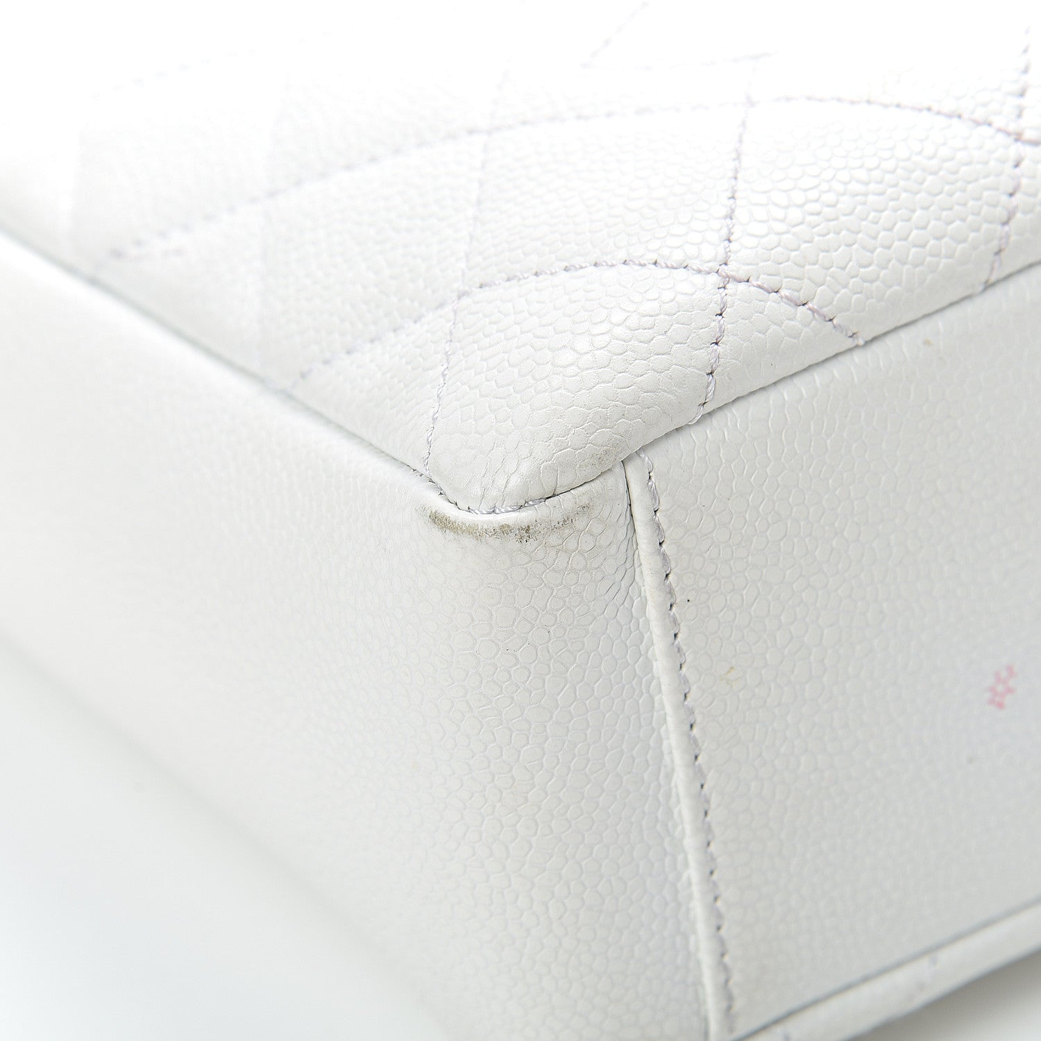 Chanel Caviar Quilted Petit Shopping Tote PST White 8 of 23