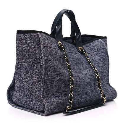 Chanel Lurex Boucle Medium Deauville Tote Black 3 of 12