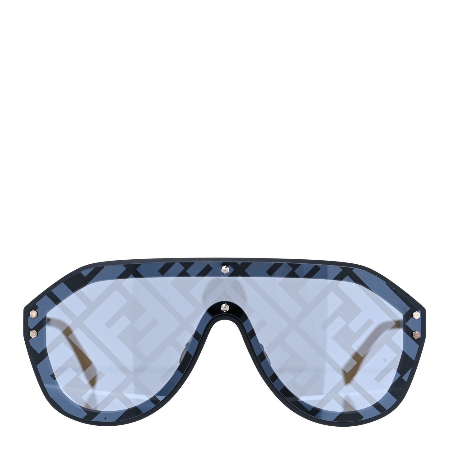 Rubber FF Fabulous Shield Sunglasses FF M0039/G/S Black Yellow